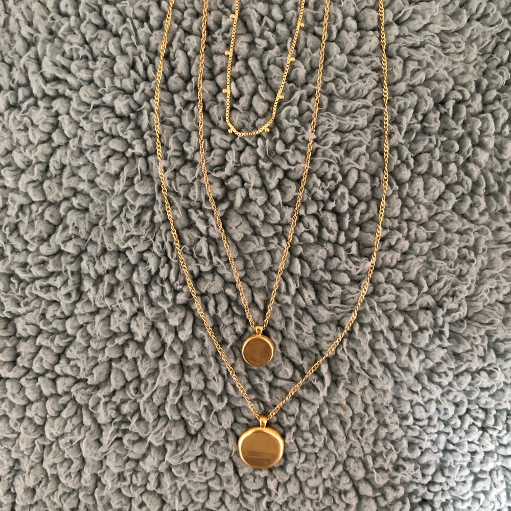 Madewell three piece necklace set